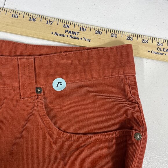 Prana Corduroy Jeans Mens Size 36x30 Rustic Orange Straight Leg Outdoors Comfort - Picture 9 of 14
